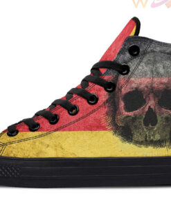 german flag skull high top canvas shoes