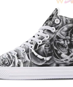 grey sun and moon high top canvas shoes