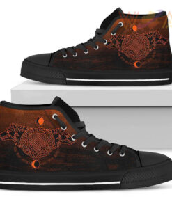 high top shoe skoll and hati orange a31