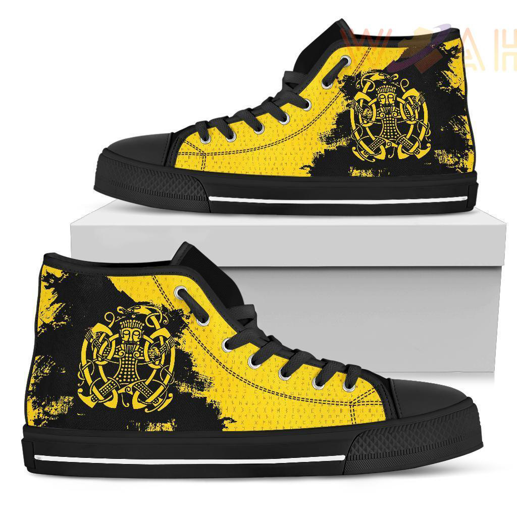 high top shoes loki bound triskele rune gold a31
