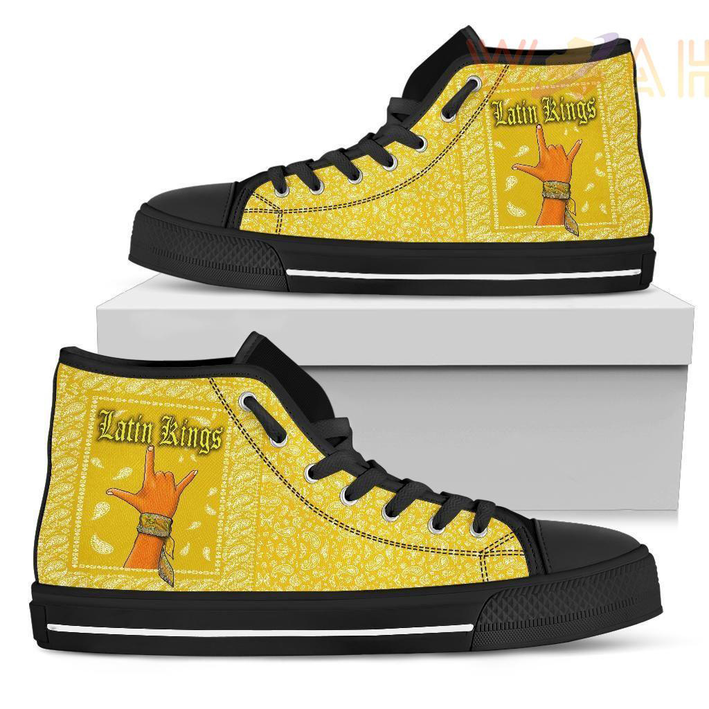 latin kings gang high top shoe