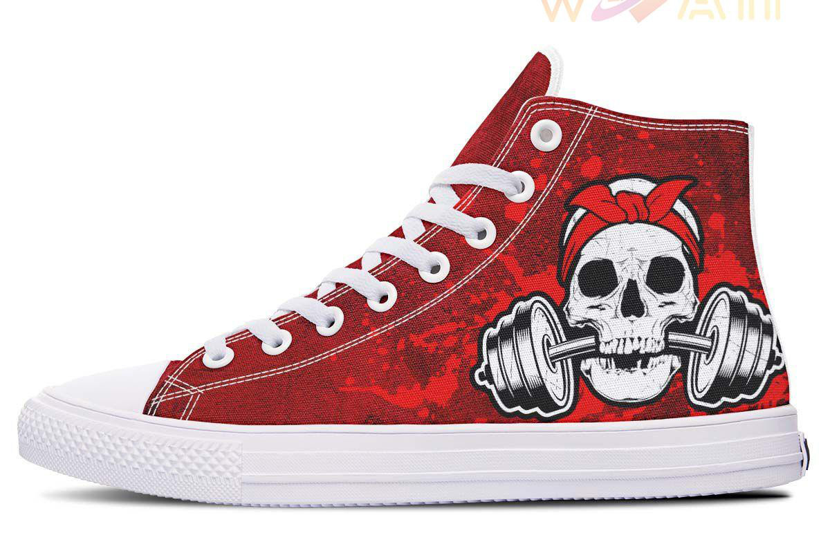 lava skull splats high top canvas shoes