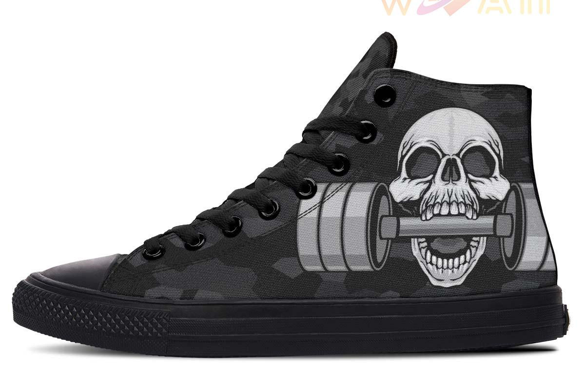 lift camouflage high top canvas shoes