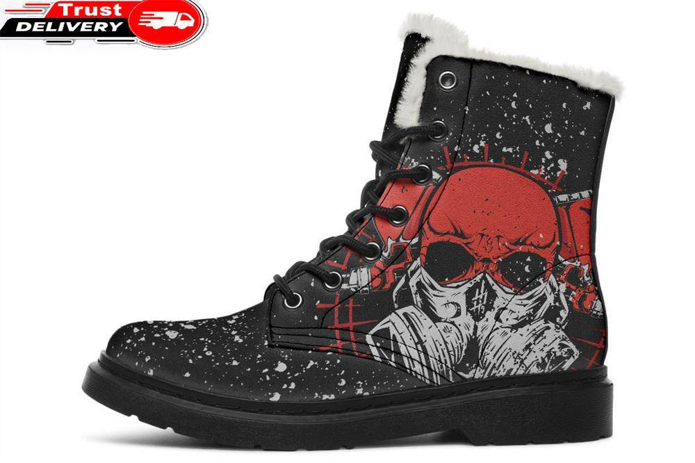 master painter faux fur leather boots