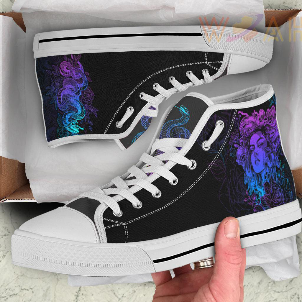 medusa mythical high top shoes snake and roses lt7
