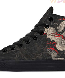 perfect dragon tattoo high top canvas shoes