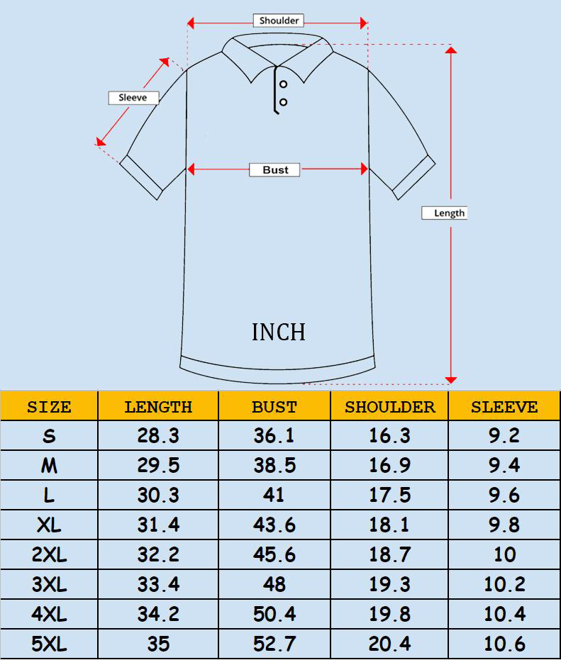 polo size chart