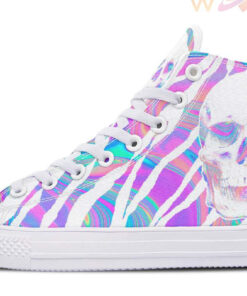 purple tornado skull high top canvas shoes