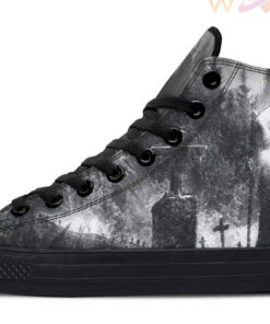 reaper in rain high top canvas shoes