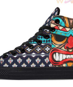 red lips warrior high top canvas shoes