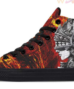 roman women warrior high top canvas shoes