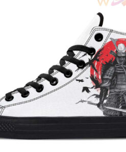 samurai and raven high top canvas shoes
