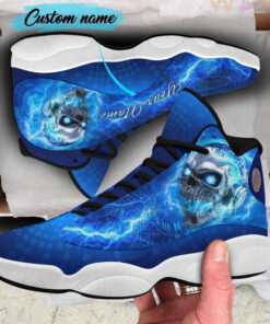 skull ajd 13 sneakers shoes for men and women air jd13 shoes skull and flowers shoes