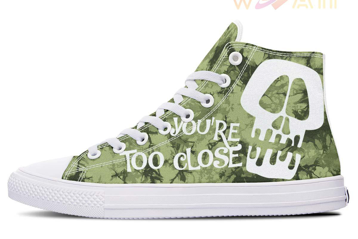 too close tie dye high top canvas shoes