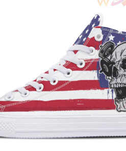 usa weigths and crane high top canvas shoes