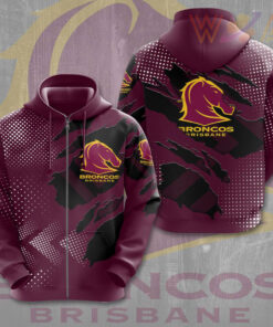 Brisbane Broncos zip hoodie WOAHTEE201123