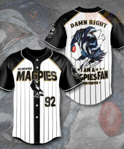 Collingwood Magpies baseball jersey WOAHTEE131123S4