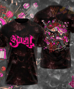 Ghost Band Black Pink T shirt WOAHTEE011223S1