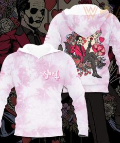 Ghost Band White Pink Hoodie WOAHTEE1223A