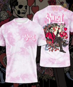 Ghost Band White Pink T shirt WOAHTEE1223A