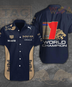 Max Verstappen Red Bull Racing F1 short sleeve dress shirts WOAHTEE0224R