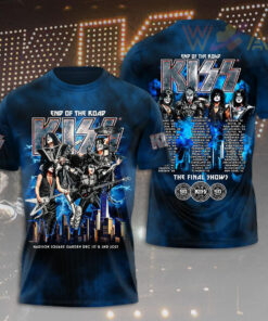 Kiss Band Blue T shirt WOAHTEE0324SY