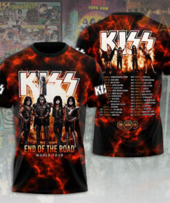 Kiss Band Red Black T shirt WOAHTEE0324SN