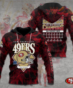 San Francisco 49ers Red Black Hoodie WOAHTEE0324W