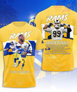 Aaron Donald X Los Angeles Rams Yellow T shirt WOAHTEE0424ZO