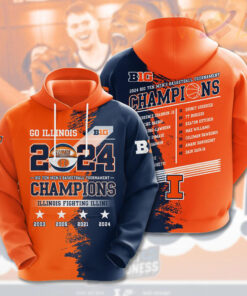 Illinois Fighting Illini Mens Basketball Hoodie WOAHTEE0424H