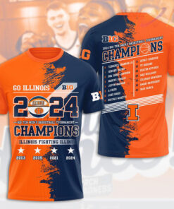 Illinois Fighting Illini Mens Basketball T shirt WOAHTEE0424H