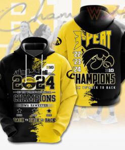Iowa Hawkeyes back to back to back Hoodie WOAHTEE0424SM