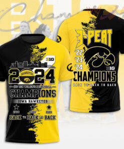 Iowa Hawkeyes back to back to back T shirt WOAHTEE0424SM