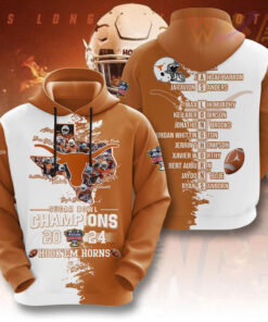 Texas Longhorns Football White Orange Hoodie WOAHTEE0424J
