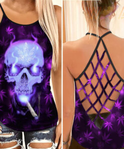 420 Criss Cross Tank Top WOAHTEE0524ZF