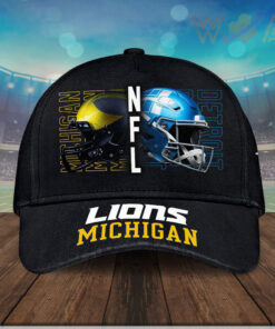 Detroit Lions x Michigan Wolverines Cap WOAHTEE0524SL