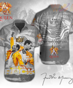 Freddie Mercury Short Sleeve Dress Shirt WOAHTEE0524SM