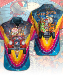 Grateful Dead Tie Dye Short Sleeve Dress Shirt WOAHTEE0524SS