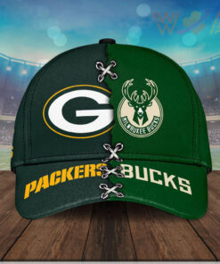 Green Bay Packers X Milwaukee Bucks Cap WOAHTEE0524SU