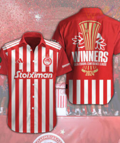 Olympiacos FC 2024 Short Sleeve Dress Shirt WOAHTEE0624SM