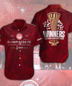 Olympiacos FC Short Sleeve Dress Shirt WOAHTEE0624SO