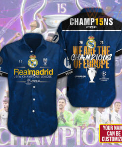 Customized Real Madrid Short Sleeve Dress Shirt WOAHTEE0724SD