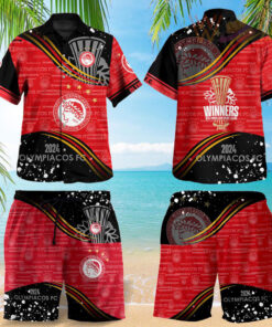 Olympiacos FC Hawaiian Shirt Hawaiian Shorts WOAHTEE0724H