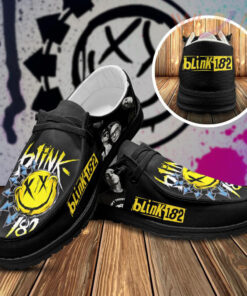 Blink 182 Dudes Shoes Loafer Shoes Black