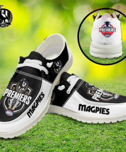 Collingwood FC Dudes Shoes Loafer Shoes White