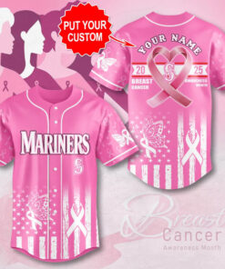Seattle Mariners x Breast Cancer Awareness Baseball Jersey
