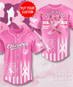Baltimore Oriole x Breast Cancer Awareness Baseball Jersey