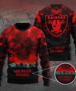 Las Vegas Raiders x Stranger Things Ugly Sweater