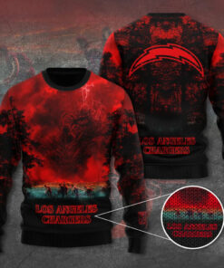 Los Angeles Chargers x Stranger Things Ugly Sweater