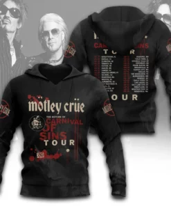 Motley Crue Tour 2026 3D Hoodie